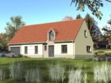 Belle maison au toit rouge, 147m², garage accolé, lucarne  Maisons Les Naturelles