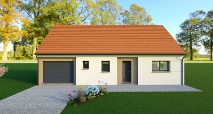 Maison contemporaine avec son toit rouge, 96m² avec garage  - Maisons Les Naturelles