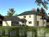 R+1 design avec grands volumes, 145m², double garage  Maisons Les Naturelles