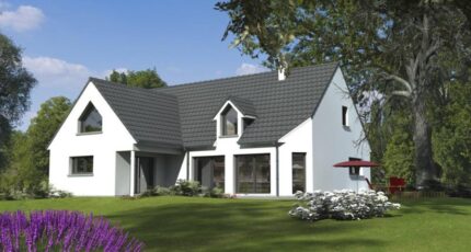 Maison en L à étage, 3 chambres avec garage & bureau  - Maisons Les Naturelles