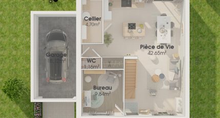 Combles GA 4 ch Design  - Maisons Les Naturelles