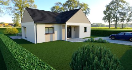 Plain-pied en T, 4 chambres  - Maisons Les Naturelles