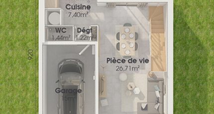 Etage GI 3 ch Design  - Maisons Les Naturelles