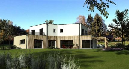 Maison toit plat, garage, 6 chambres  - Maisons Les Naturelles