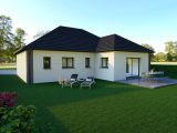 Plain-pied contemporain 105m², 4 pans, garage  Maisons Les Naturelles