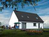 Maison design avec bow-window, 125m² avec garage  Maisons Les Naturelles