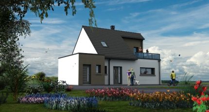 Maison design, 103m² , Toit terrasse de 14m²  - Maisons Les Naturelles