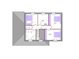 R+1 4 pans, 147 m², 5 chambres, garage  Maisons Les Naturelles