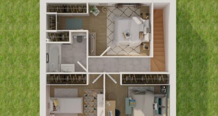 Etage GI 3 ch Design  - Maisons Les Naturelles