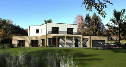 Maison toit plat, garage, 6 chambres  - Maisons Les Naturelles