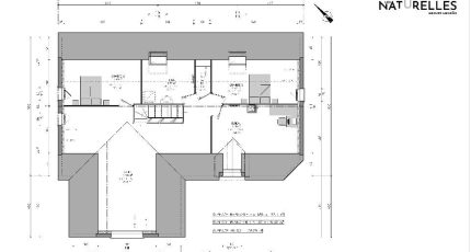 Maison en L à étage, 3 chambres avec garage & bureau  - Maisons Les Naturelles