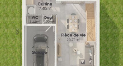 Etage GI 3 ch Design  - Maisons Les Naturelles