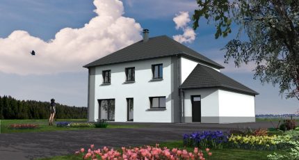 R+1 4 pans, 147 m², 5 chambres, garage  - Maisons Les Naturelles