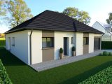 Plain-pied contemporain 105m², 4 pans, garage  Maisons Les Naturelles