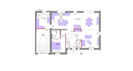 R+1 4 pans, 147 m², 5 chambres, garage  - Maisons Les Naturelles