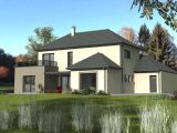 R+1 design avec grands volumes, 145m², double garage  Maisons Les Naturelles