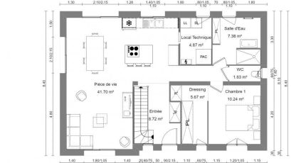 Moderne et fonctionnelle, 130m²  - Maisons Les Naturelles