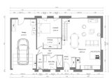 Maison contemporaine avec son toit rouge, 96m² avec garage  Maisons Les Naturelles