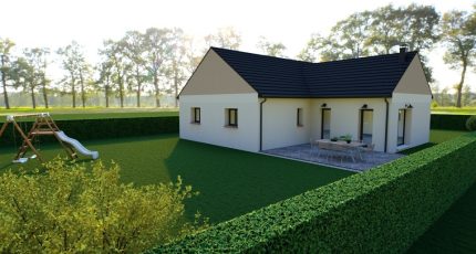 Plain-pied en T, 4 chambres  - Maisons Les Naturelles