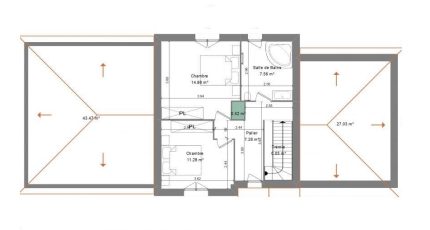 R+1 design avec double garage, 115m²  - Maisons Les Naturelles