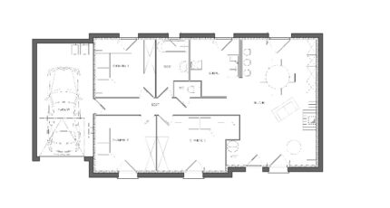 Maison avec garage et 3 chambres au rez-de-chaussée 3981-1773modele720141002WaJGy.jpeg - Maisons Les Naturelles