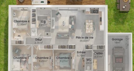 Plain-pied GA 4 ch Design 31065-4586modele720210611MbXZI.jpeg - Maisons Les Naturelles