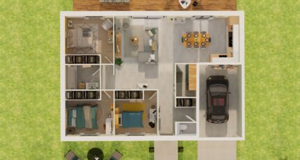 Plain-pied GI 3 ch Trendy 32016-4586modele620210611rISQ1.jpeg - Maisons Les Naturelles