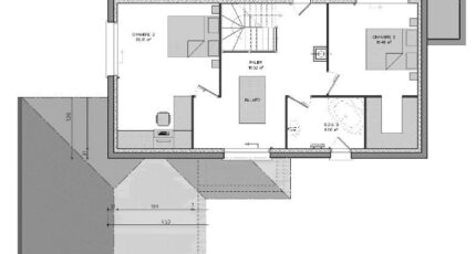 R+1 design avec grands volumes, 145m², double garage 32142-5042modele1020230802m6Rc3.jpeg - Maisons Les Naturelles