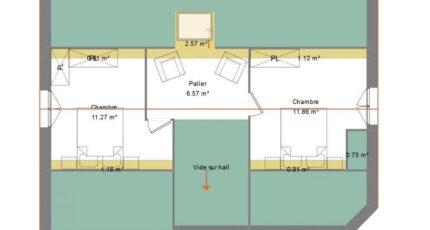 Maison moderne avec pan cassé, vide sur hall, 110m² 32753-5042modele720220112BBuXq.jpeg - Maisons Les Naturelles
