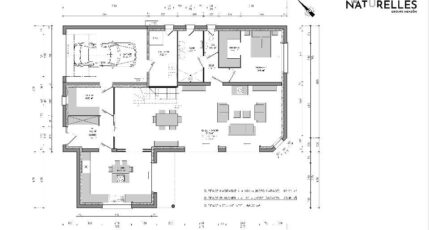 Maison en L à étage, 3 chambres avec garage & bureau 34699-6121modele9202211175PGVU.jpeg - Maisons Les Naturelles