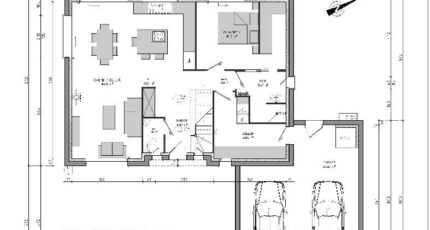 Maison en L à étage, double garage, 3 chambres 34689-6121modele820221116WB3Oa.jpeg - Maisons Les Naturelles