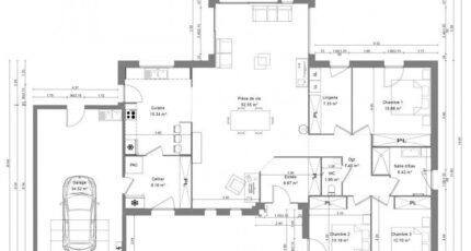 Plain-pied atypique, grands volumes avec garage 34913-5042modele920221216N6tkP.jpeg - Maisons Les Naturelles
