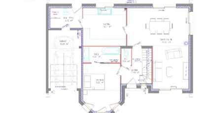 Maison design avec bow-window, 125m² avec garage 37544-5042modele920230804PBHux.jpeg - Maisons Les Naturelles