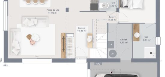 Maison neuve à , Somme
